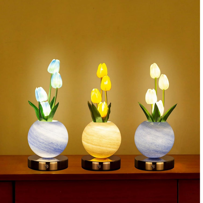 Tulipanes con luces LED