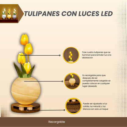 Tulipanes con luces LED