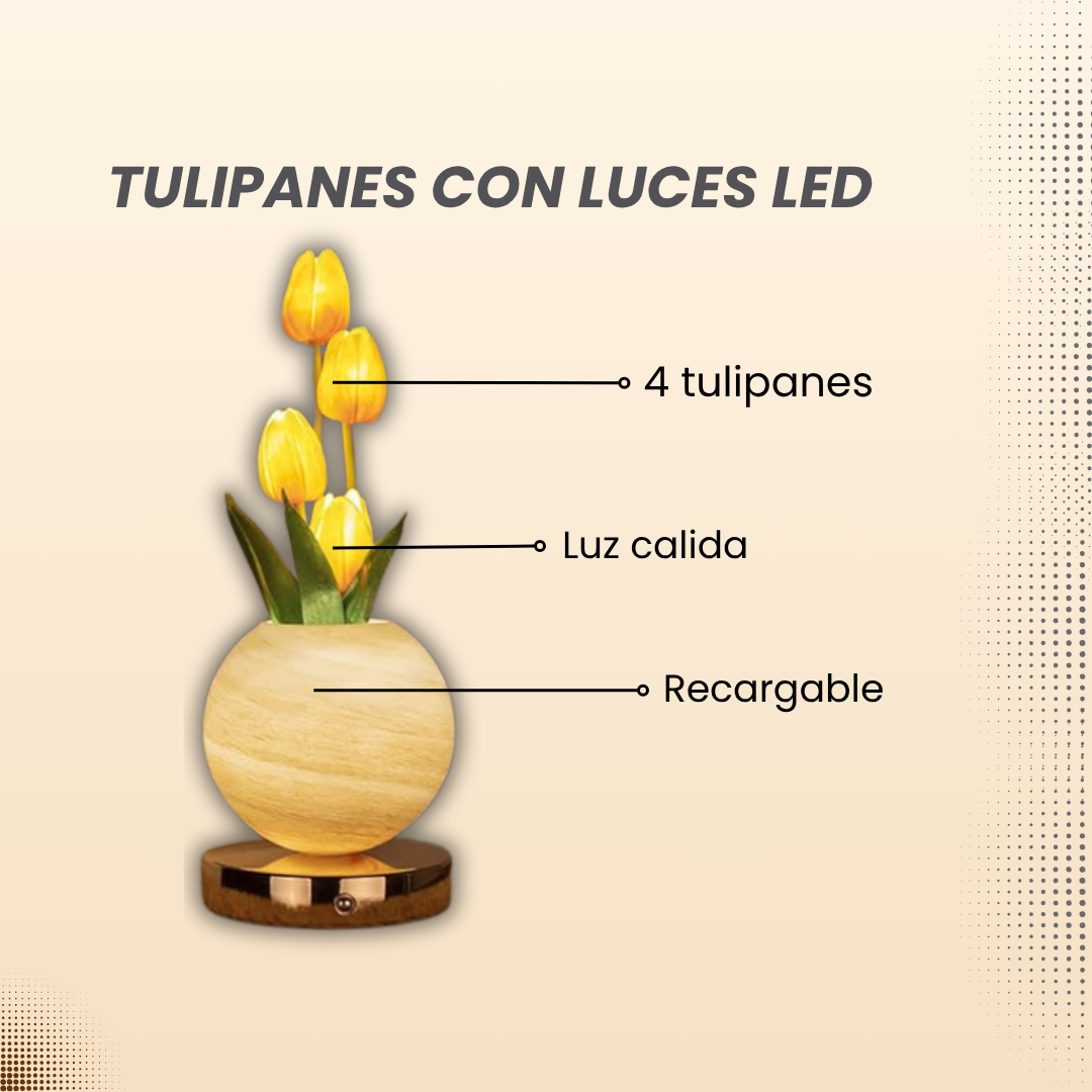 Tulipanes con luces LED